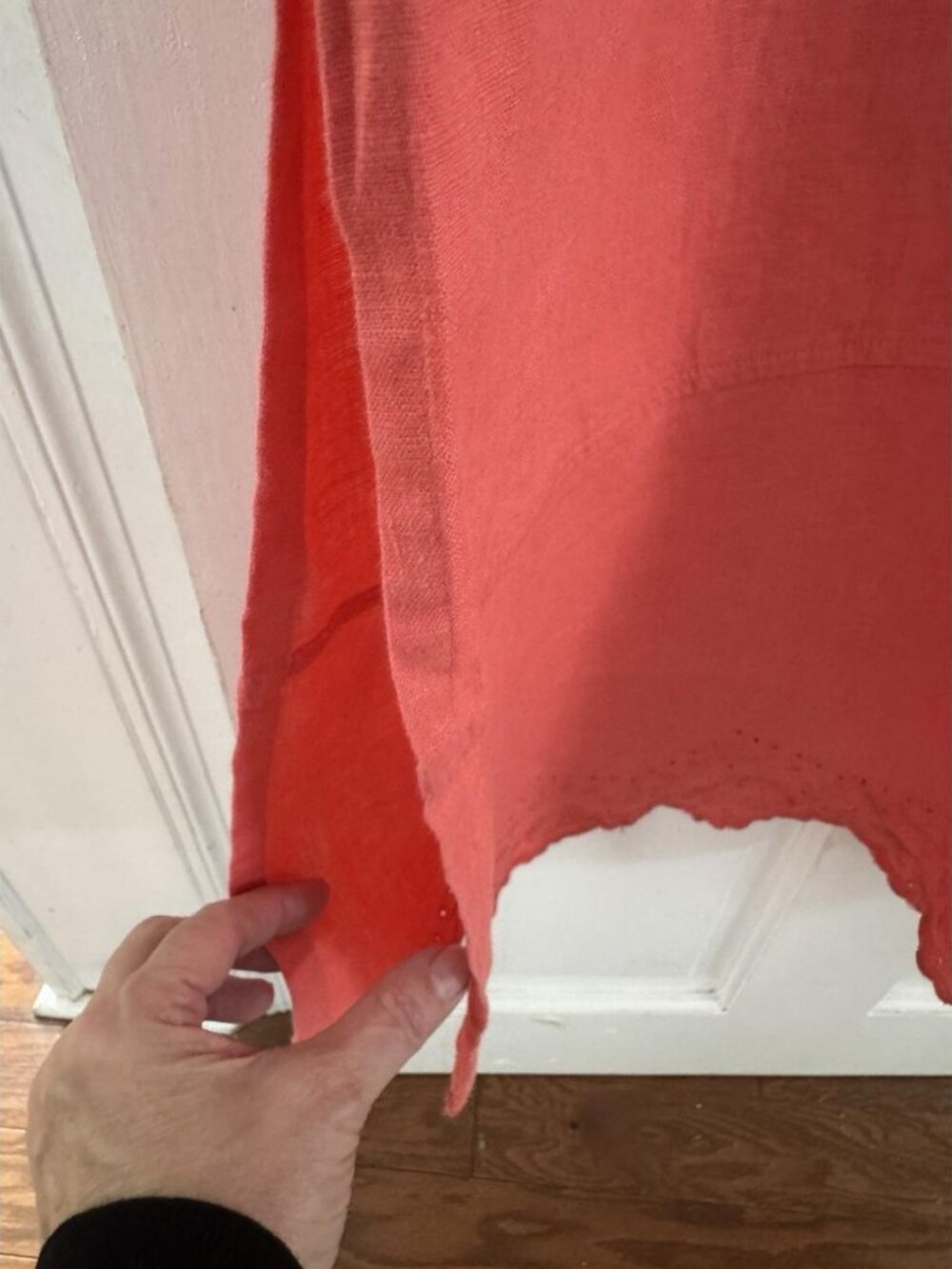 Eyelet Midi Dress Coral Pink